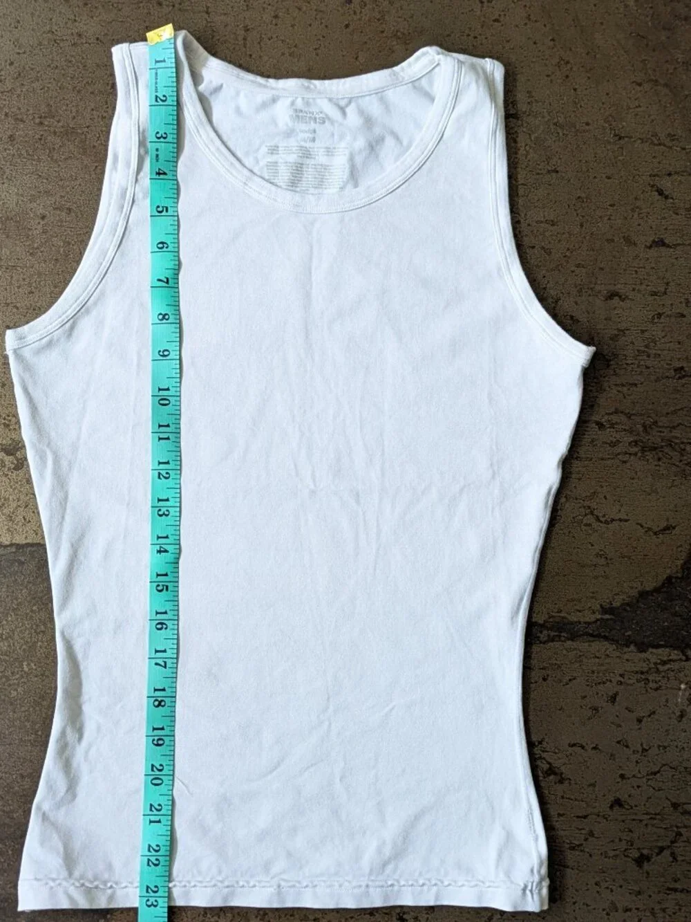 Spanx Men's Scult Cotton Spandex Tank, size S, bright white